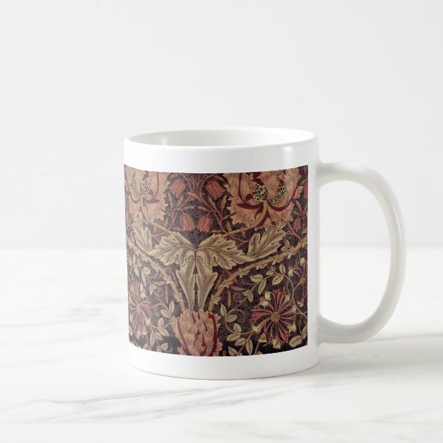 Caneca De Café Honeysuckle de William Morris, Garden Flowers Art (Direita)