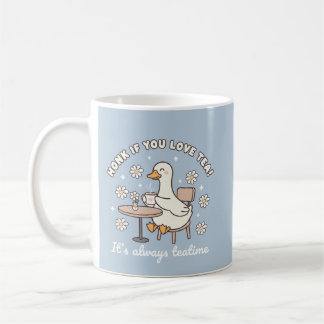 Caneca De Café Honk If You Love Tea Cute Goose Mug
