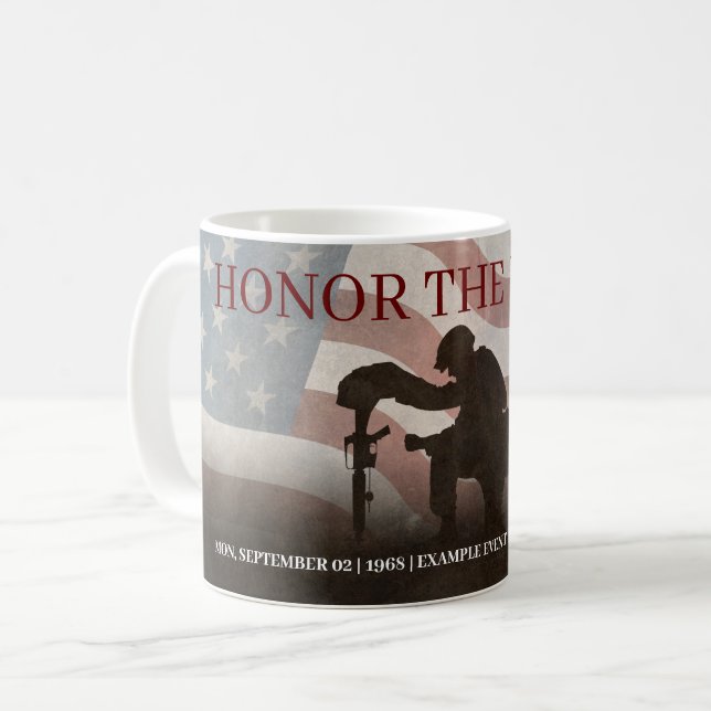 Caneca De Café Honor The Fallen (Frente Esquerda)