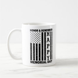 Caneca De Café Honra Da Bandeira Dos Eua Lembra-Se De Feliz Dia D