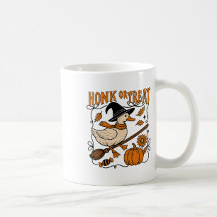 Caneca De Café Honra Ou Tratar Halloween Goose Cute Goose Witchy