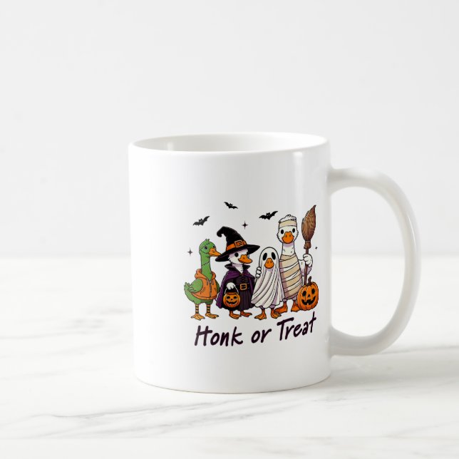 Caneca De Café Honra Ou Trate O Fato De Figurar No Halloween (Direita)