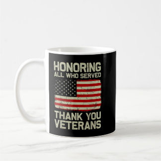 Caneca De Café Honrando Todos Que Serviram Obrigado Veteranos Vet