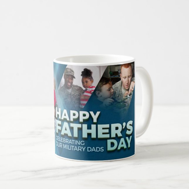 Caneca De Café Honre seu Dia de os pais Especial de Pai Militar (Frente Esquerda)