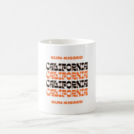 Caneca De Café Hoodie da Califórnia, de cor laranja e preto, beij