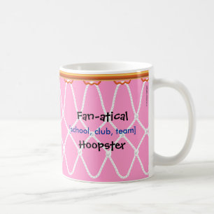 Caneca De Café Hoop de basquete Net_Fan-aticidade Hoopster_pink