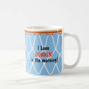 Caneca De Café Hoop de basquetebol Net_I Love Dunkin'_blue