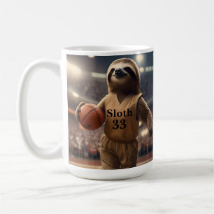 Caneca De Café Hoops and Hangs: The Slam Dunking Sloth,