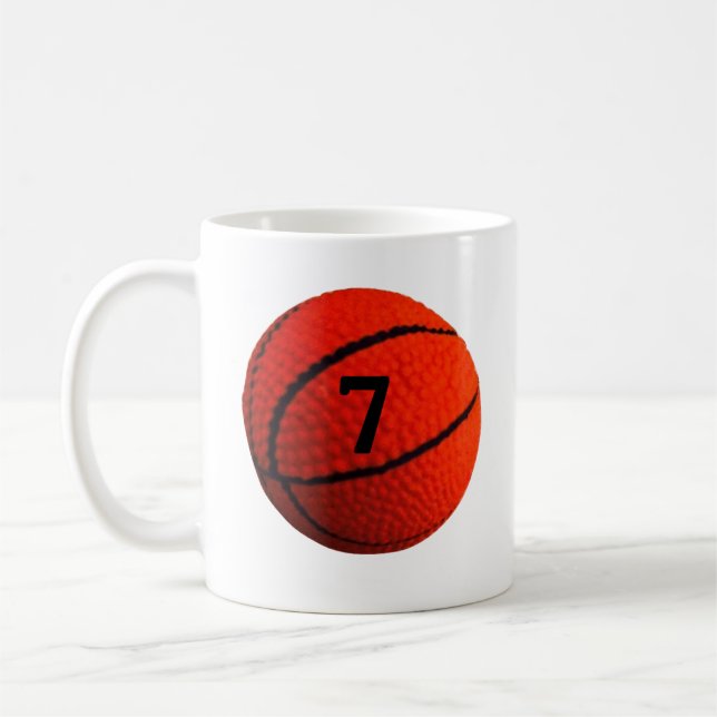 Caneca De Café Hoops de basquete (número) 7 (Esquerda)