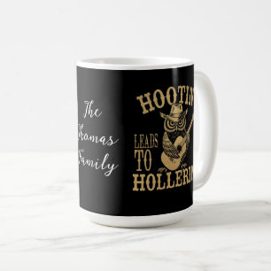 Caneca De Café Hootin’ Lidera Hollerin" - Uma Coruja Branca Jogad