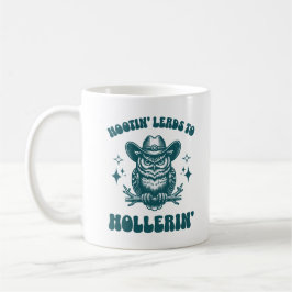 Caneca De Café Hoots Leva Hollerin'Funny Western Cowboy