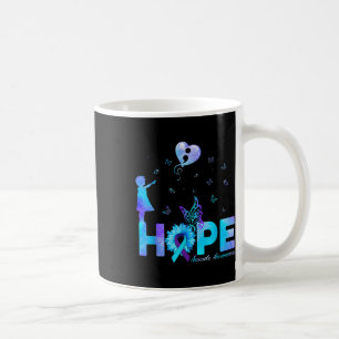 Caneca De Café Hope Butterfly Sunflower Prevention Awaren