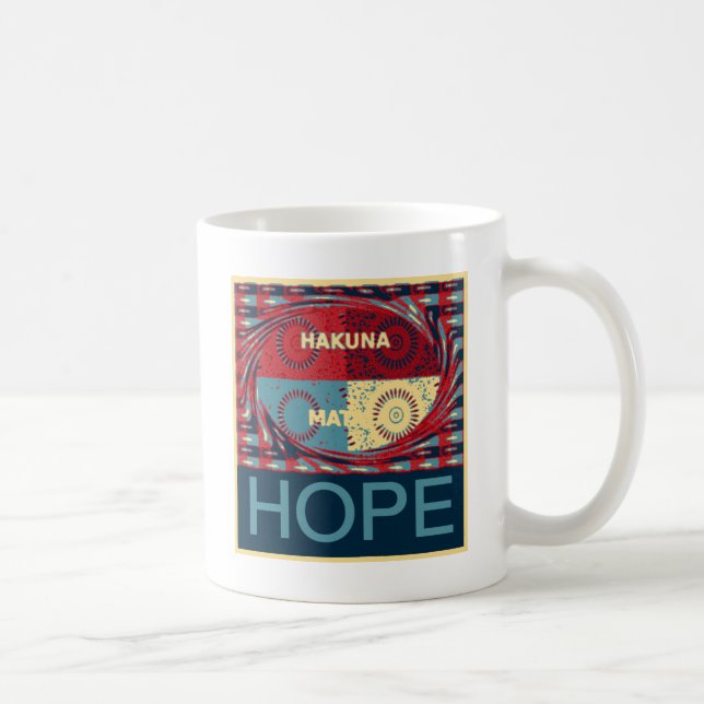 Caneca De Café Hope Hakunamatata Adorável Vetor Edgy Inspiraciona (Direita)