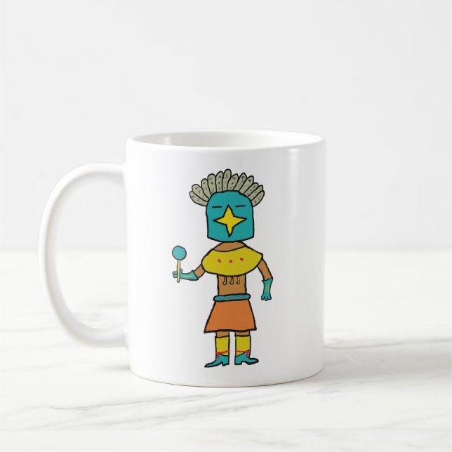 Caneca De Café Hopi Doll Blue Star Kachina (Esquerda)