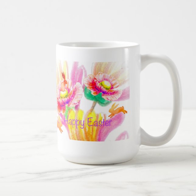 Caneca De Café Hoppy Floral Páscoa Mug (Direita)