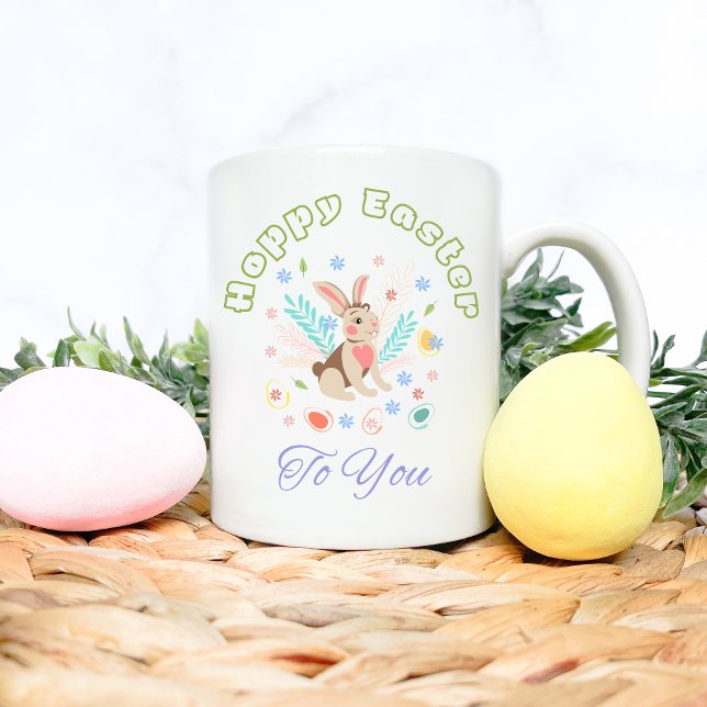 Caneca De Café Hoppy Páscoa Para Você | Presente de Páscoa (Criador carregado)