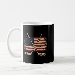 Caneca De Café Hóquei da Bandeira Americana