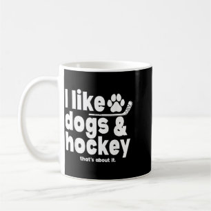 Caneca De Café Hóquei de Cachorro Gosta Disso Sobre Cachorros E H
