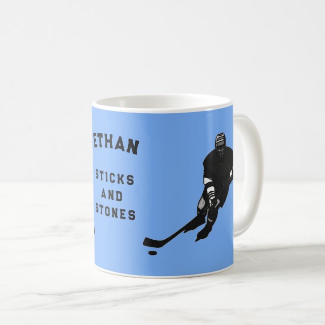 Caneca De Café Hóquei Divertido (Frente Esquerda)