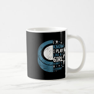 Caneca De Café Hóquei no Gelo Engraçado Eu Sei Que Eu Jogo Como U