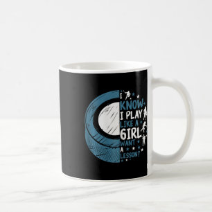 Caneca De Café Hóquei no Gelo Engraçado Eu Sei Que Eu Jogo Como U