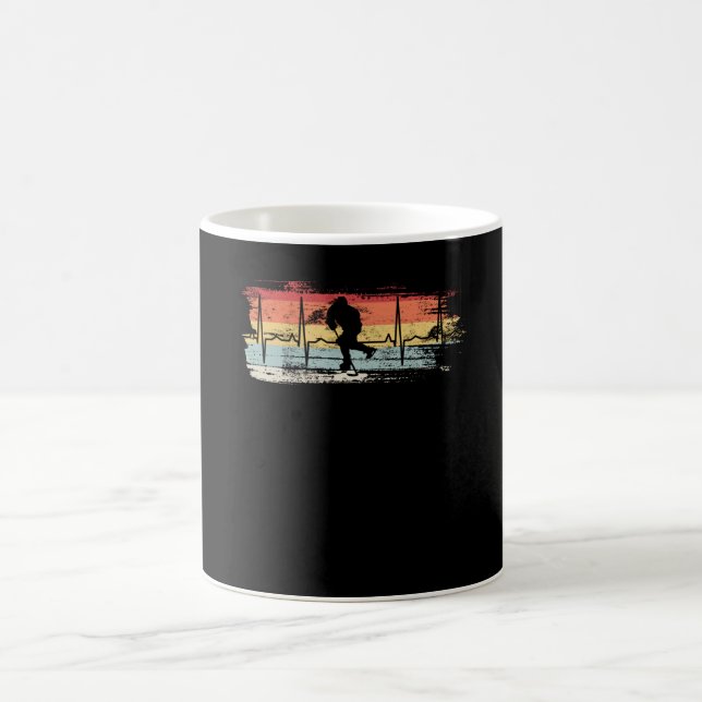 Caneca De Café Hóquei no Gelo Retro (Centro)