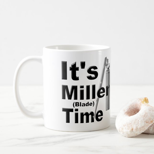 Caneca De Café Hora da lâmina Miller| Engraçado, Novidade (Com Donut)