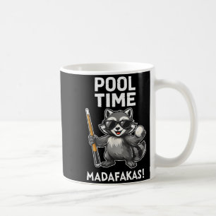 Caneca De Café Hora da Piscina Madafakas Guaxinim Engraçado Jogad