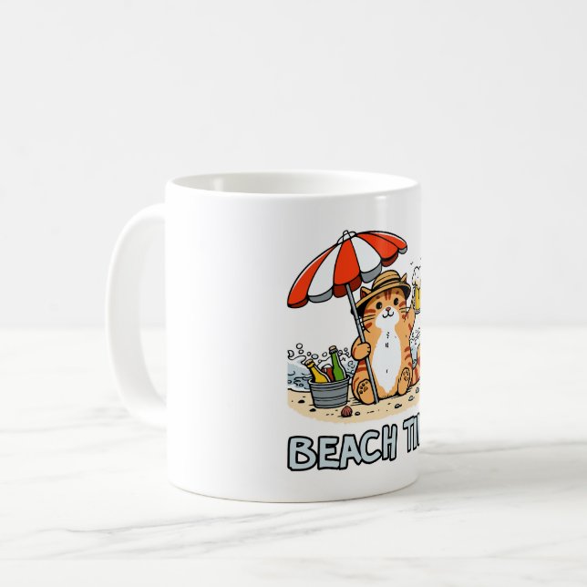 Caneca De Café Hora da Praia 2 (Frente Esquerda)