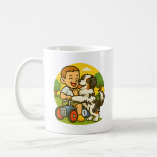 Caneca De Café Hora de diversão de cachorrinho fofo e criança