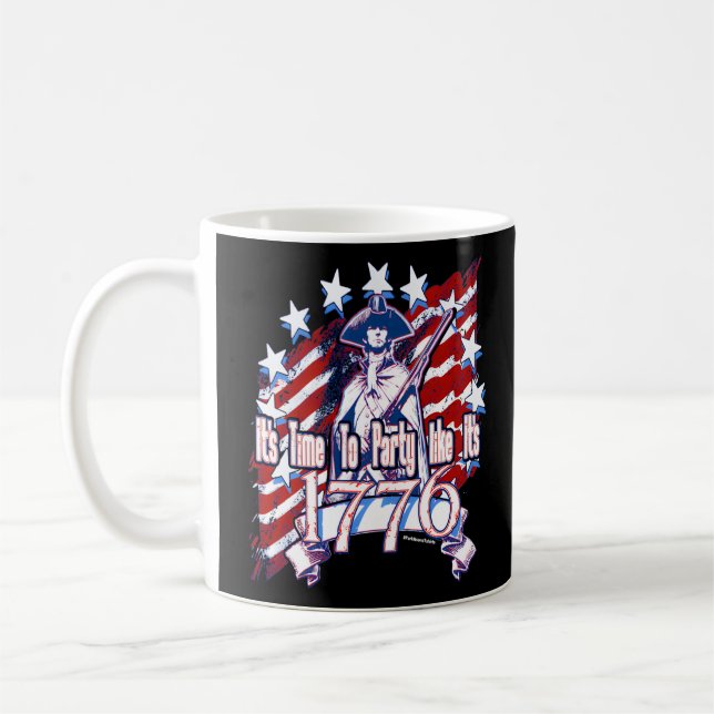 Caneca De Café Hora de festejar como se fosse 1776 (Esquerda)