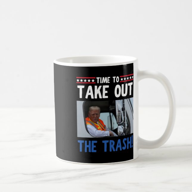Caneca De Café Hora De Tirar O Lixo Engraçado. (Direita)