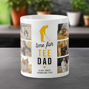 Caneca De Café Hora Divertida para Colagem de Fotos de Golfe Tee