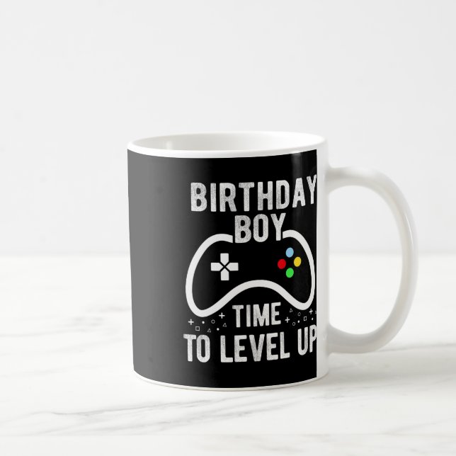 Caneca De Café Hora do Menino Subir de Nível Presente de Aniversá (Direita)