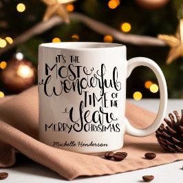 Caneca De Café Hora maravilhosa do Natal do ano