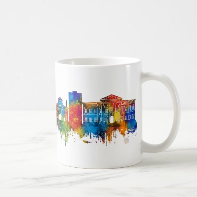 Caneca De Café Horizonte de Bergamo Itália (Direita)