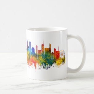 Caneca De Café Horizonte de Chicago Illinois