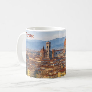 Caneca De Café Horizonte de Florença em Aquarela