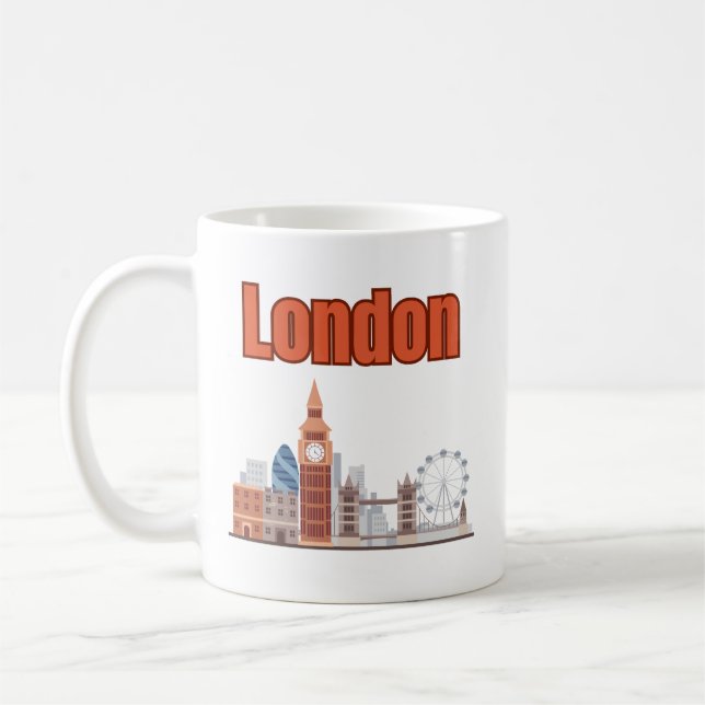 Caneca De Café Horizonte de Londres Fonte Grande (Esquerda)