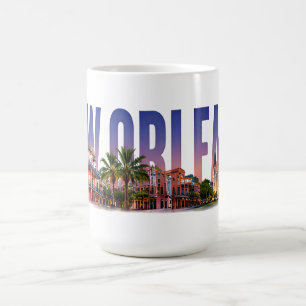 Caneca De Café Horizonte de Nova Orleans Louisiana Nome da Cidade
