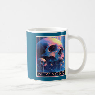 Caneca De Café Horizonte de Nova York punk grunge vintage retrô g