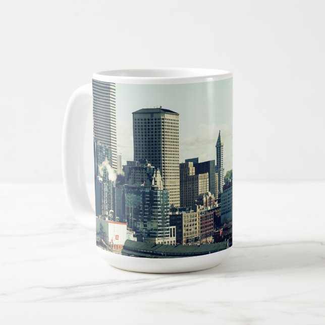 Caneca De Café Horizonte de Seattle (Frente Esquerda)