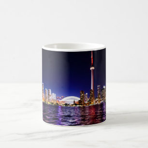 Caneca De Café Horizonte de Toronto à Noite