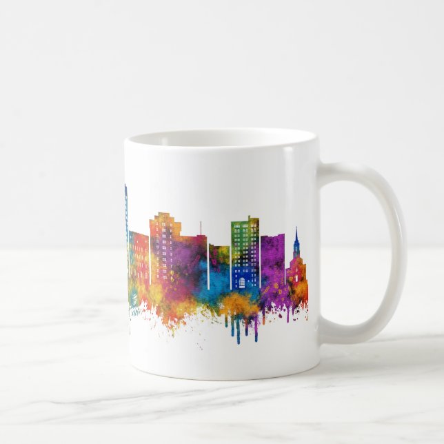 Caneca De Café Horizonte de Utica Nova York (Direita)