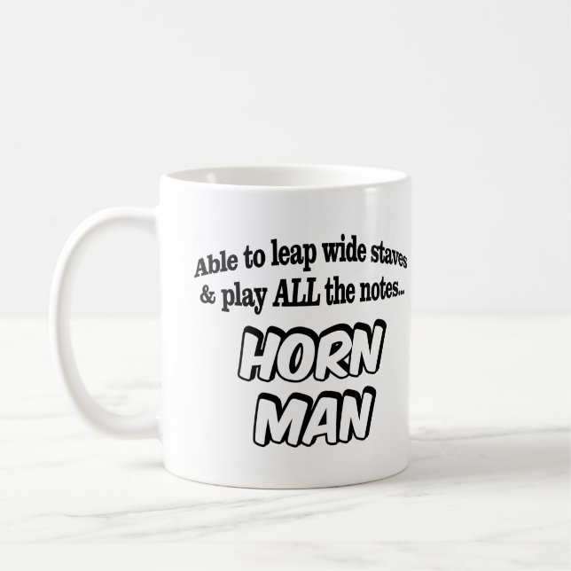 Caneca De Café Horn Man - Super-herói da Música (Esquerda)