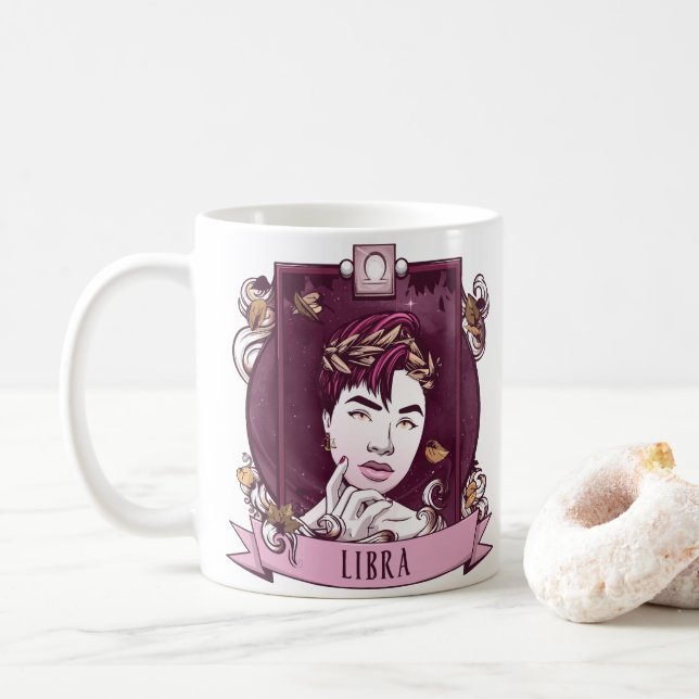 Caneca De Café Horoscópio - LIBRA (Com Donut)