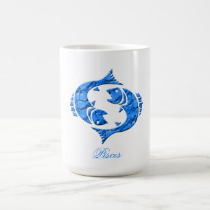 Caneca De Café Horoscópio Peixes de Sinal Zodiac