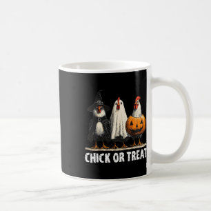 Caneca De Café Horror Engraçado Pintinho Ou Tratar Galinhas Fanta
