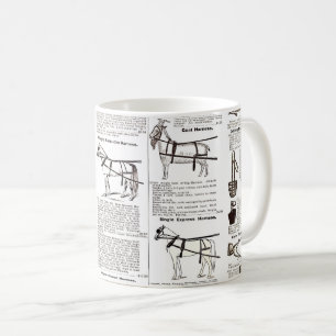 Caneca De Café Horse Antique Advertising Newpaper Art