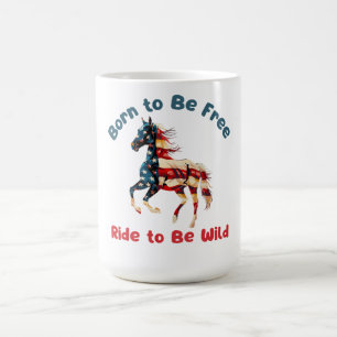 Caneca De Café Horse Flag America